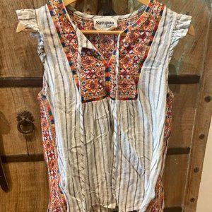 Multi-Color Embroidered Tank